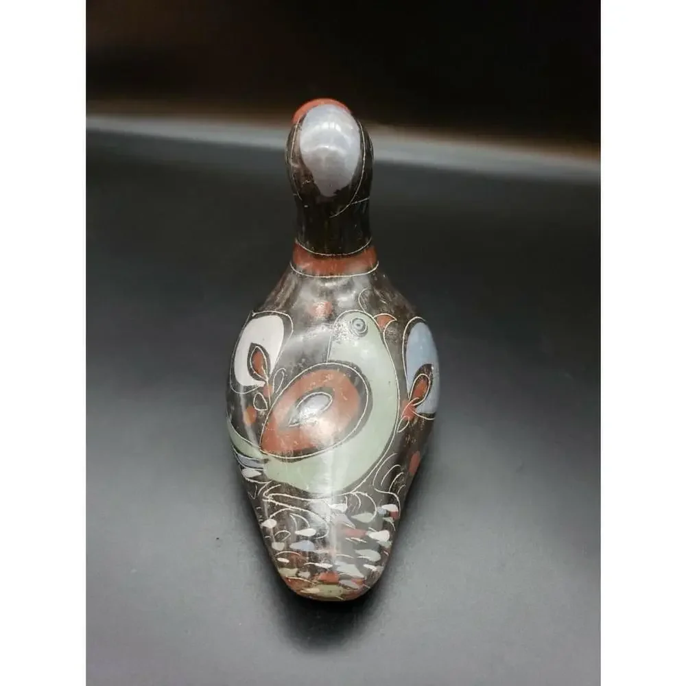 Vintage Ceramic Duck Mexico? Hand Painted/Made Folk Art Collectible